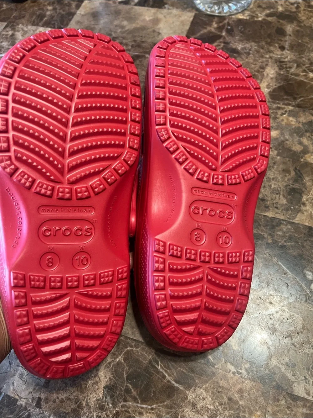 CROCS Classic Platform Clogs in Bright Red
